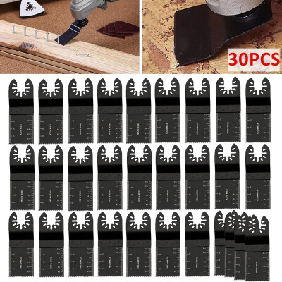 

102030PCS 34mm Carbon Steel Cutter Saw Blades Bi-metal Straight Wood Oscillating Multitool Power Tool Kit