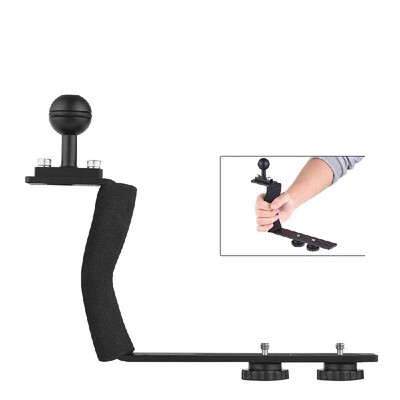 

Aluminum Alloy Diving Handle Tray Bracket Single Handheld Hand Grip Video Stabilizer Portable Balancer Holder with 14inch Screw