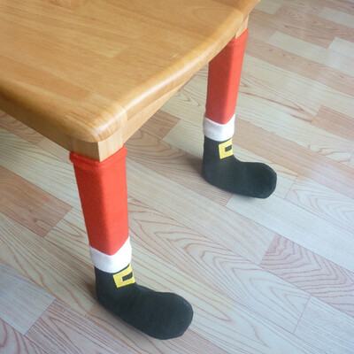

JPGIF 4PC Christmas Chair Leg Foot Cover Table Decoration for Party Dinner Christmas