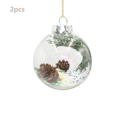 

Toponeto 2Pcs Christmas Tree Pendant Hanging Home Ornament Christmas Decoration Ball