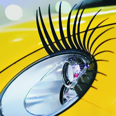 

2Pcs Cute Car Headlight Eyelash Sticker 3D Decoration Truck Lighting Decals New Practical Stickers