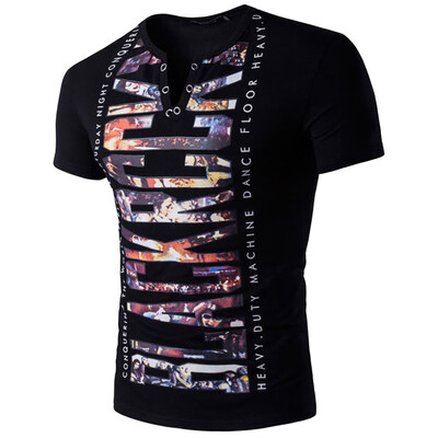 

Toponeto Mens Short Sleeve Solid Comfortable Buttons Casual Slim T-Shirt Sport Tops
