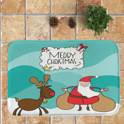 

Tailored Merry Christmas Welcome Doormats Indoor Home Carpets Decor 40x60CM