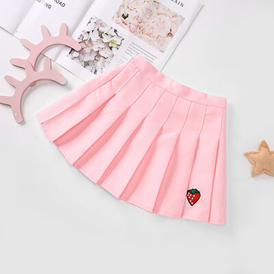 

Strawberry Pattern Casual Toddler Sundress Baby Girl Skirt Summer Cute Baby Girl Pleated Skirt 0-5T