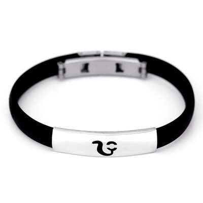 

12 Constellation Bracelet Man Women Silicone Titanium Steel Bracelets Couple Bracelet