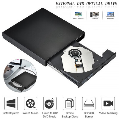 

Portable Reader Recorder for Laptop External DVD Optical Drive USB20 CDDVD-ROM CD-RW Player