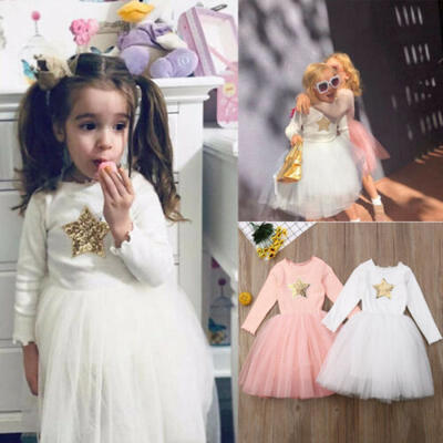 

UK Toddler Baby Kids Girls Clothing Tulle Dress Princess Party Pageant Dresses