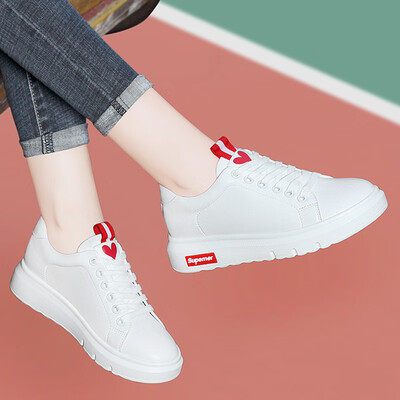 

Gucci Tianlun Ms Korean fashion simple&simple student belt with thick bottom low to help sports&leisure white shoes 9272 red 38