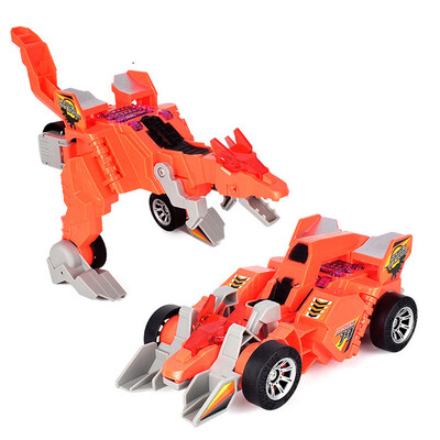 

Siaonvr Electric Omnidirectional Deformation Dinosaur Chariots With Music Light Toy Gift