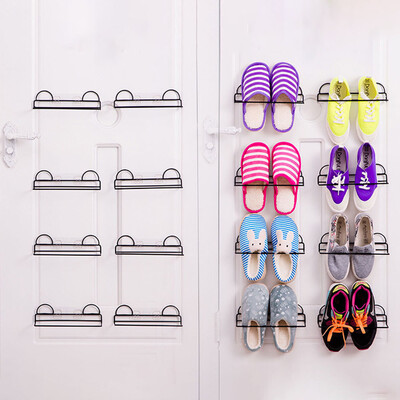 

Gobestart Wall Mount Shoe Rack Slipper Shelf Storage Organizer Bathroom Shower Room
