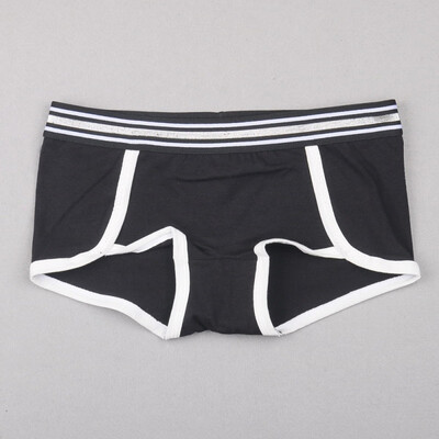 

Middle Waist Briefs Stitching Bag Hip Wide Side Printing Simple Panties Underwear Women