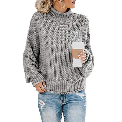 

Winter Knitted Sweater Turtleneck Women Loose Casual Pullovers Streetwear