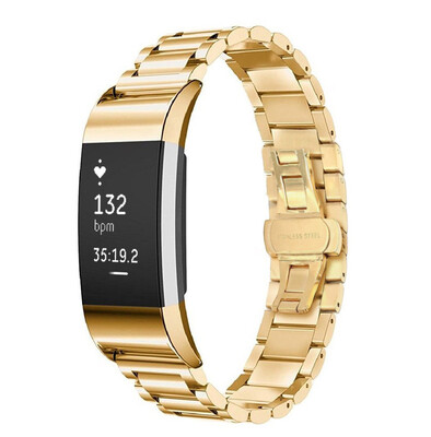 

〖Follure〗Genuine Stainless Steel Bracelet Smart Watch Band Strap For Fitbit Charge 2