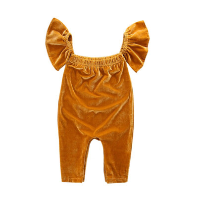 

Cute Toddler Newborn Baby Girls Solid Romper Jumpsuit Clothes Sunsuit Elastic Suspenders Pants Vintage Overalls Trousers