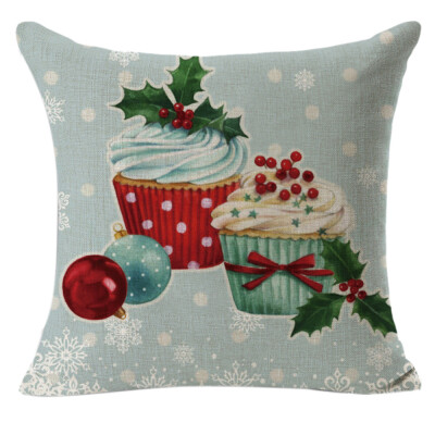 

Tailored Christmas Linen Square Throw Flax Pillow Case Decorative Cushion Pillow Cover