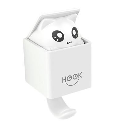 

〖Follure〗Strong Cute Cat Gravity Induction Suction Cup Wall Hook Hanger Kitchen Bathroom