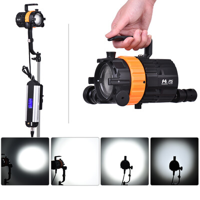

FalconEyes Pulsar5 50W 5600K Mini LED Spotlight Focusable Dimmable Fanless with 4-Leaf Barn DoorSeparated ControlBag