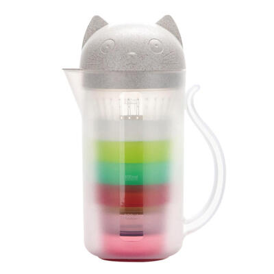 

Cat Water Cup Kettle Set Wheat Color Cute Plastic Portable Teapot With Filter For Outdoor