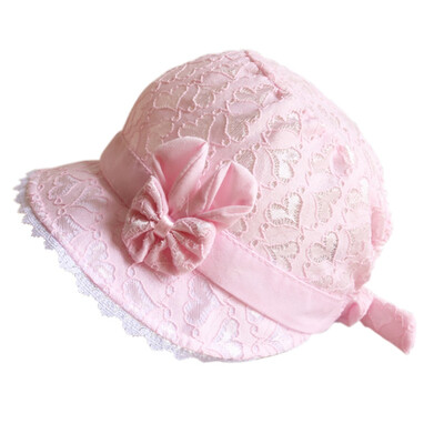 

Cute Baby Hat Princess With Bow Lace Baby Girl Cap Toddler Kids Beach Hats Summer
