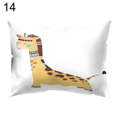 

Cartoon Owl Bear Square Throw Pillow Case Cushion Cover Sofa Bedding Articles