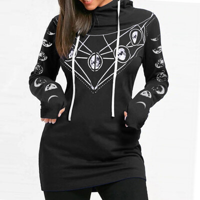

Tailored Women Long Sleeve Print Casual Hooded Sweatshirt Pullover Top Blouse