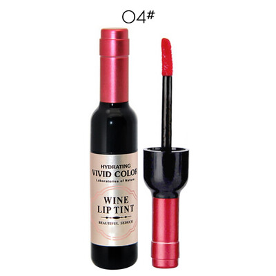 

Red Wine Bottle Shape Lip Glaze Lipstick Moisturizer Nutritious Gloss Girls Sexy Waterproof Long Lasting Natural Easy to wear