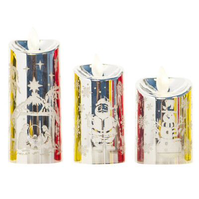 

Christmas Flickering Flameless Candle LED Tealights Lamp Battery Operated Table Lantern For Indoor Festive Home Decoration