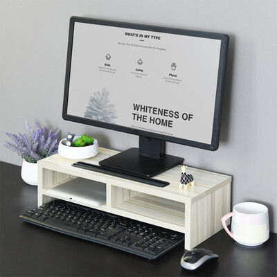 

Gobestart Monitor Stand Computer Riser Office Desktop Keyboard Storage Shelf With Groove