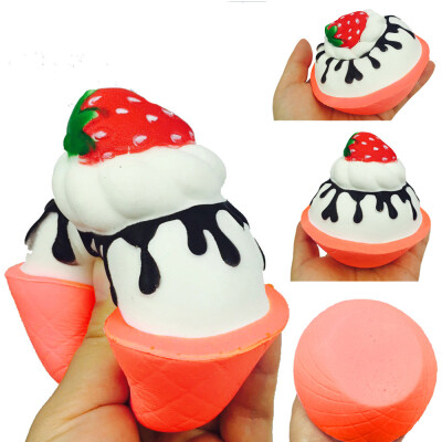 

Siaonvr y Strawberry ice cream Scented Charm Slow Rising Stress Reliever Toy