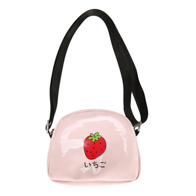 

Cute Fruit Japanese Print Patent Leather Women Small Crossbody Shoulder Bag