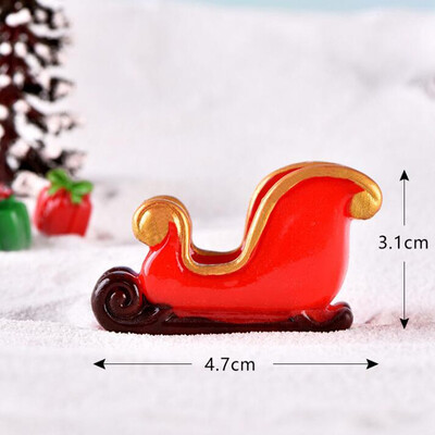 

Gobestart Mini Couple Christmas Elk Snow Senior Sleigh Deer Car Micro Landscape Snow Scene