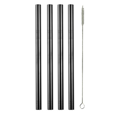 

Toponeto 4Pcs Colourful Long Stainless Steel Metal Drinking Straws Reusable Drinking Straws