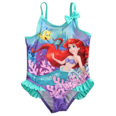 

UK Toddler Newborn Baby Girl Cartoon Mermaid Swimwear Bikini Swimsuit Clothes