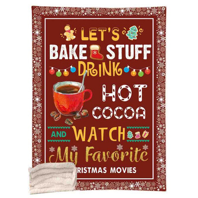 

Christmas Movie Watching Blanket Double-Sided Thickening Super Soft Cozy Warm Plush Throws For Adults And Children 150 X 200CM
