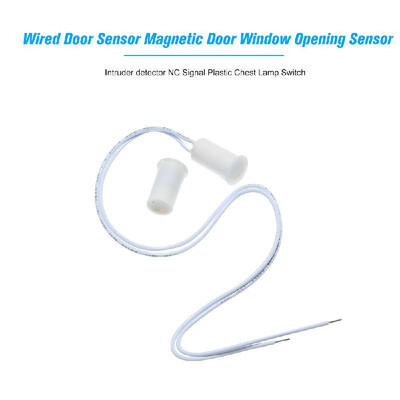 

Wired Door Sensor Magnetic Door Window Opening Sensor Intruder detector NC Signal Plastic Chest Lamp Switch