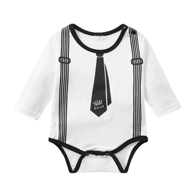 

Baby Boys Print Pattern Gentleman Autumn High Quality Clothing Bodysuits New Kids Long Sleeve Fashion Cotton Clothes Bodysuits