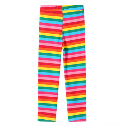 

All Seasons Baby Girl Fashion Colorful Leopard Print Ranbow Pants Casual Comfortable Warm Cotton Leggings