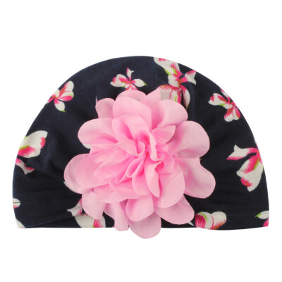 

Newborn Baby Girl Boy Soft Cute Flower Turban Knot Hospital Hats Toddler Floral Caps Headwear