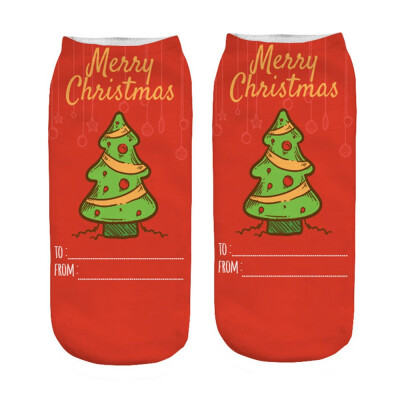 

Gobestart Womens 3D Cartoon Funny Christmas Crazy Cute Amazing Novelty Print Ankle Socks