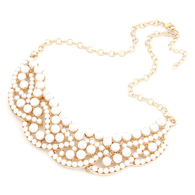 

Tidal range fashion wild temperament paragraph exaggerated false collar Imitation pearl necklace factory direct