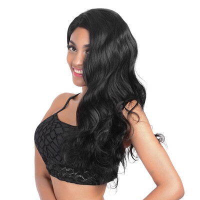 

26 Inch Lace Front Hair Wig Black Long Curly Hair Loose Body Wave Curly Hair Wig Womens Fashion