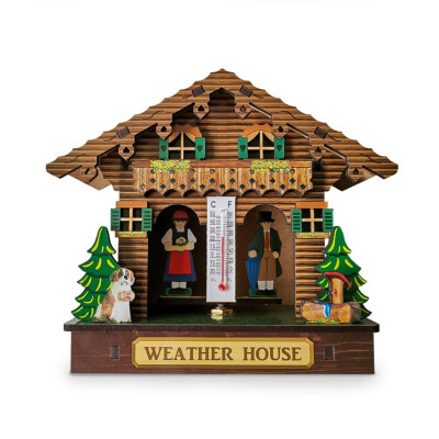 

Wall Mounted Wooden Dolls House Miniature Accessories Building Weather Stations Toy DIY Crafts Furniture Kit for Weather House