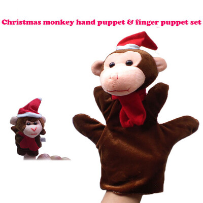 

Tailored 2Pcs Christmas Soft Animal Hand Finger Puppet Baby Infant Kid Toy Plush Toys A
