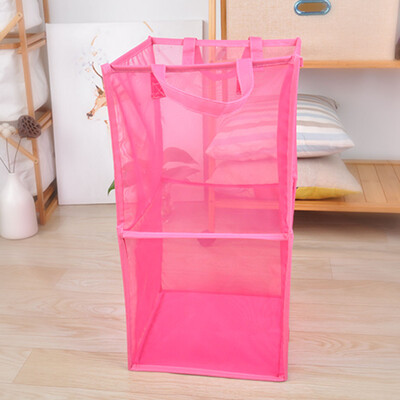 

Gobestart Laundry Hampers Basket Collapsible with Carry Handle Net cloth Hanger Storage
