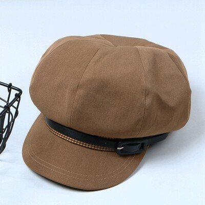 

Octagonal Hat Female Autumn Winter Korean Edition New Red Beret British Restoration Leisure Painter Hat Chao Man