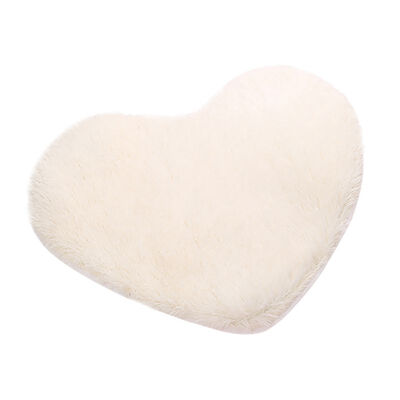 

Anti-Skid Fluffy Shaggy Area Rug Carpet Home Bedroom Bathroom Floor Door Mat Candy Color Anti-Slip Heart-shape Home Textile Rug
