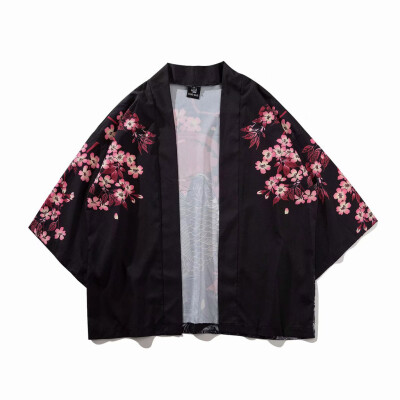 

Tailored Summer Japanese Five Point Sleeves Kimono Mens And Womens Cloak Jacke Top Blouse