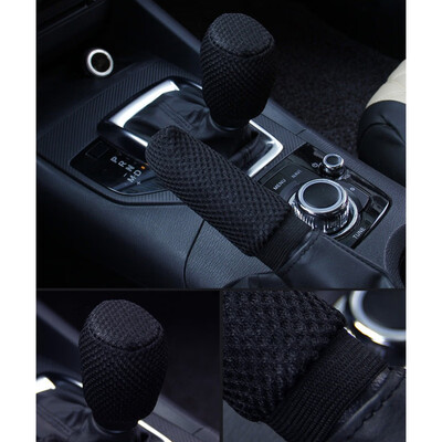 

2Pcsset Handbrake Grips Handbrake Cover Gear Set Comfortable Four seasons Car Accessories