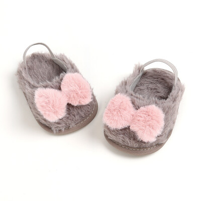 

2019 Baby Girl Cute Plush Soft Slide Slip On Flat Sandal Slipper Casual Infant Crib Shoes