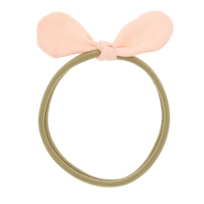 

New Summer Infant Adjustable Bunny Ear Headwear 10 Colors Baby Girls Toddler Grosgrain Hair Bow Slim Headbands
